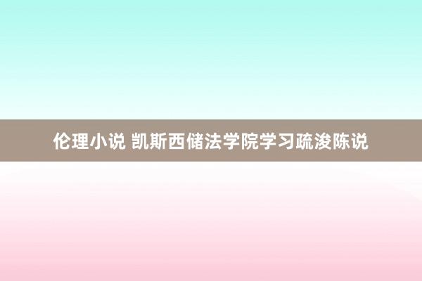 伦理小说 凯斯西储法学院学习疏浚陈说